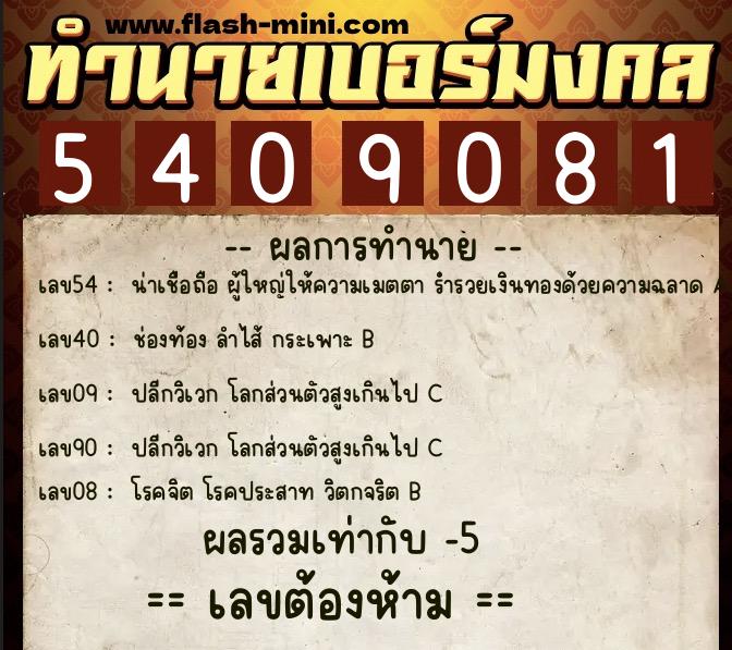 ทำนายเบอร์มงคล 0XX-5409081 ทำนายเบอร์มงคล หมายเลข 064-540908 ทำนายเบอร์มงคล 0XX-5409081 ทำนายเบอร์มงคล หมายเลข 064-540908