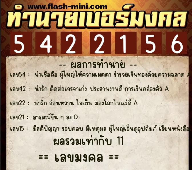 ทำนายเบอร์มงคล 0XX-5422156 ทำนายเบอร์มงคล หมายเลข 066-542215 ทำนายเบอร์มงคล 0XX-5422156 ทำนายเบอร์มงคล หมายเลข 066-542215