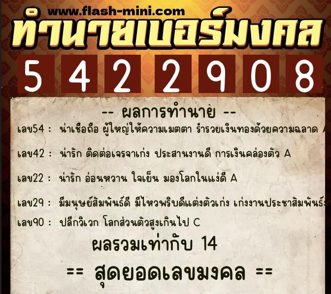 ทำนายเบอร์มงคล 0XX-5422908 ทำนายเบอร์มงคล หมายเลข 062-542290 ทำนายเบอร์มงคล 0XX-5422908 ทำนายเบอร์มงคล หมายเลข 062-542290