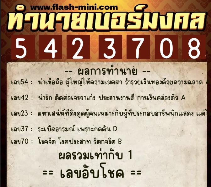 ทำนายเบอร์มงคล 0XX-5423708 ทำนายเบอร์มงคล หมายเลข 084-542370 ทำนายเบอร์มงคล 0XX-5423708 ทำนายเบอร์มงคล หมายเลข 084-542370