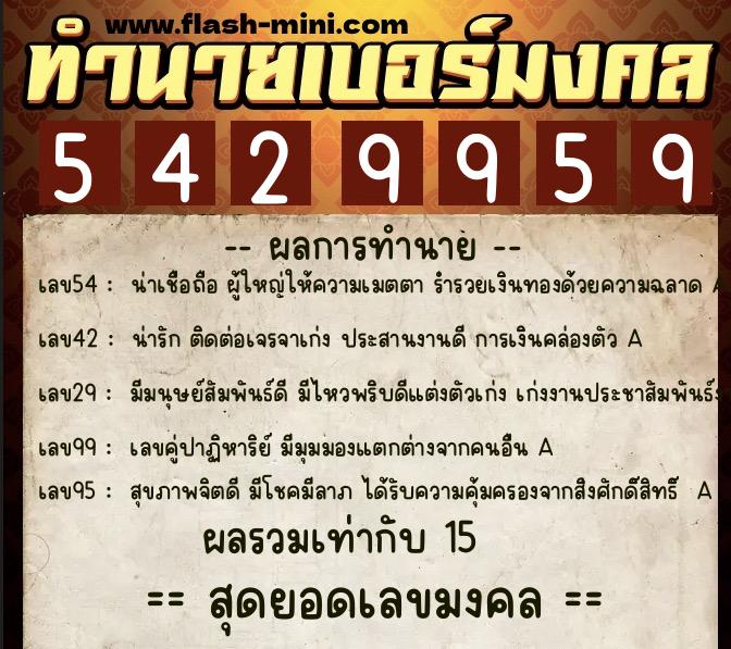 ทำนายเบอร์มงคล 0XX-5429959 ทำนายเบอร์มงคล หมายเลข 068-542995 ทำนายเบอร์มงคล 0XX-5429959 ทำนายเบอร์มงคล หมายเลข 068-542995