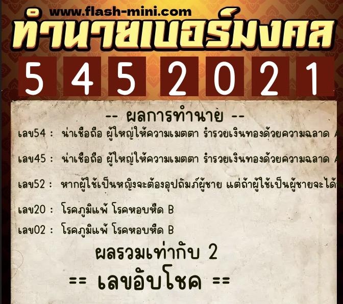 ทำนายเบอร์มงคล 0XX-5452021 ทำนายเบอร์มงคล หมายเลข 088-545202 ทำนายเบอร์มงคล 0XX-5452021 ทำนายเบอร์มงคล หมายเลข 088-545202