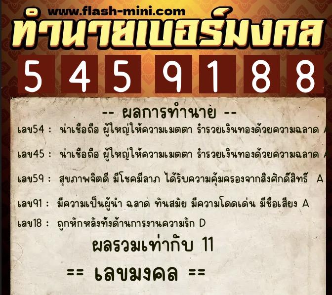 ทำนายเบอร์มงคล 0XX-5459188 ทำนายเบอร์มงคล หมายเลข 086-545918 ทำนายเบอร์มงคล 0XX-5459188 ทำนายเบอร์มงคล หมายเลข 086-545918