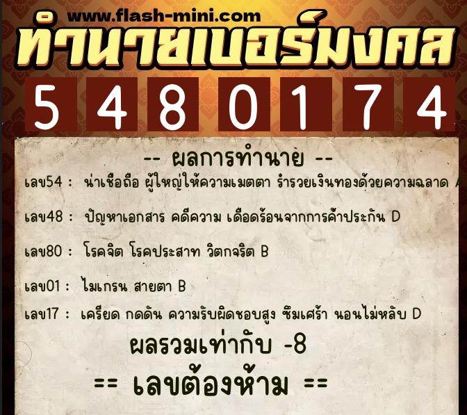 ทำนายเบอร์มงคล 0XX-5480174 ทำนายเบอร์มงคล หมายเลข 097-548017 ทำนายเบอร์มงคล 0XX-5480174 ทำนายเบอร์มงคล หมายเลข 097-548017