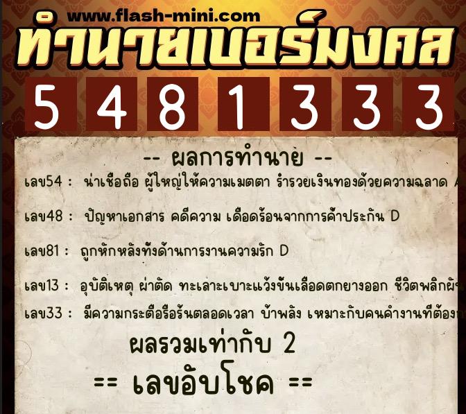 ทำนายเบอร์มงคล 0XX-5481333 ทำนายเบอร์มงคล หมายเลข 096-548133 ทำนายเบอร์มงคล 0XX-5481333 ทำนายเบอร์มงคล หมายเลข 096-548133