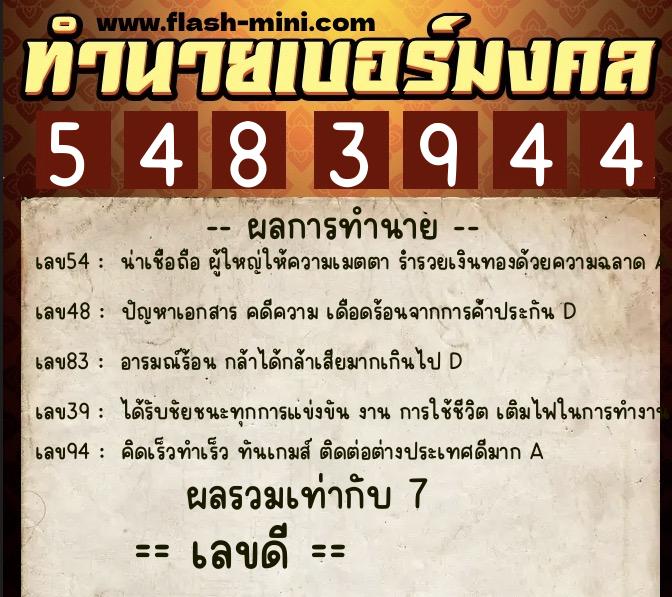 ทำนายเบอร์มงคล 0XX-5483944 ทำนายเบอร์มงคล หมายเลข 089-548394 ทำนายเบอร์มงคล 0XX-5483944 ทำนายเบอร์มงคล หมายเลข 089-548394