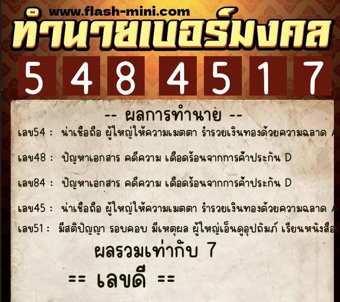 ทำนายเบอร์มงคล 0XX-5484517 ทำนายเบอร์มงคล หมายเลข 095-548451 ทำนายเบอร์มงคล 0XX-5484517 ทำนายเบอร์มงคล หมายเลข 095-548451