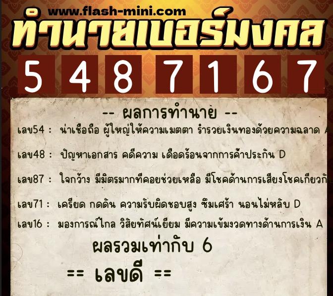 ทำนายเบอร์มงคล 0XX-5487167 ทำนายเบอร์มงคล หมายเลข 088-548716 ทำนายเบอร์มงคล 0XX-5487167 ทำนายเบอร์มงคล หมายเลข 088-548716