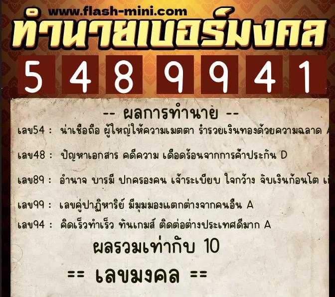 ทำนายเบอร์มงคล 0XX-5489941 ทำนายเบอร์มงคล หมายเลข 087-548994 ทำนายเบอร์มงคล 0XX-5489941 ทำนายเบอร์มงคล หมายเลข 087-548994