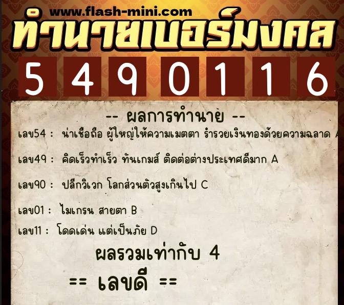 ทำนายเบอร์มงคล 0XX-5490116 ทำนายเบอร์มงคล หมายเลข 097-549011 ทำนายเบอร์มงคล 0XX-5490116 ทำนายเบอร์มงคล หมายเลข 097-549011
