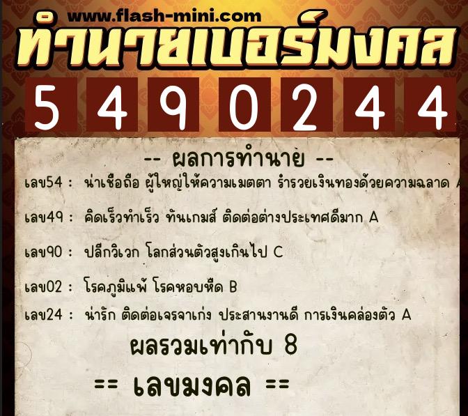 ทำนายเบอร์มงคล 0XX-5490244 ทำนายเบอร์มงคล หมายเลข 082-549024 ทำนายเบอร์มงคล 0XX-5490244 ทำนายเบอร์มงคล หมายเลข 082-549024