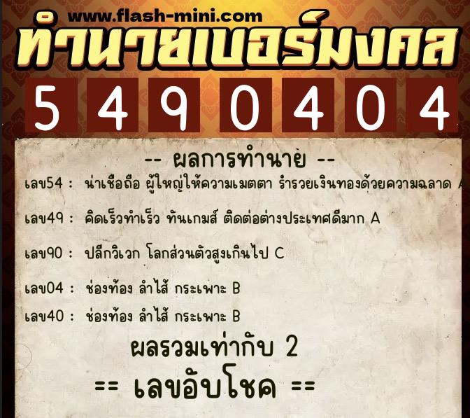 ทำนายเบอร์มงคล 0XX-5490404 ทำนายเบอร์มงคล หมายเลข 081-549040 ทำนายเบอร์มงคล 0XX-5490404 ทำนายเบอร์มงคล หมายเลข 081-549040