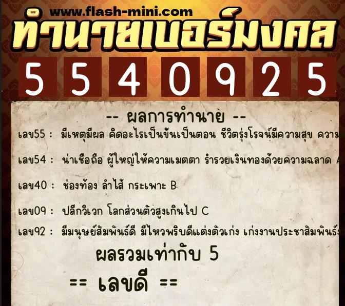 ทำนายเบอร์มงคล 0XX-5540925 ทำนายเบอร์มงคล หมายเลข 096-554092 ทำนายเบอร์มงคล 0XX-5540925 ทำนายเบอร์มงคล หมายเลข 096-554092