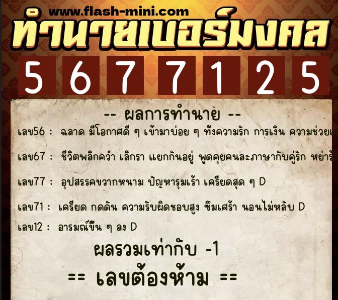 ทำนายเบอร์มงคล 0XX-5677125 ทำนายเบอร์มงคล หมายเลข 089-567712 ทำนายเบอร์มงคล 0XX-5677125 ทำนายเบอร์มงคล หมายเลข 089-567712