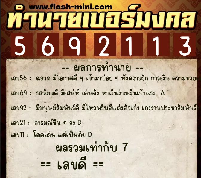 ทำนายเบอร์มงคล 0XX-5692113 ทำนายเบอร์มงคล หมายเลข 096-569211 ทำนายเบอร์มงคล 0XX-5692113 ทำนายเบอร์มงคล หมายเลข 096-569211