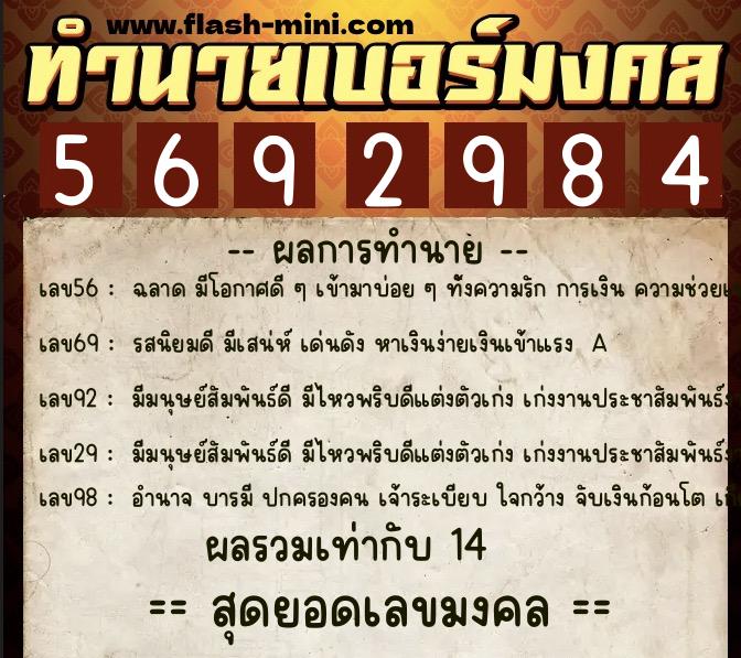 ทำนายเบอร์มงคล 0XX-5692984 ทำนายเบอร์มงคล หมายเลข 084-569298 ทำนายเบอร์มงคล 0XX-5692984 ทำนายเบอร์มงคล หมายเลข 084-569298