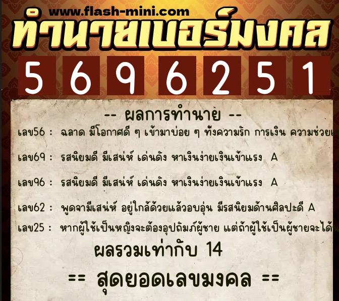 ทำนายเบอร์มงคล 0XX-5696251 ทำนายเบอร์มงคล หมายเลข 097-569625 ทำนายเบอร์มงคล 0XX-5696251 ทำนายเบอร์มงคล หมายเลข 097-569625
