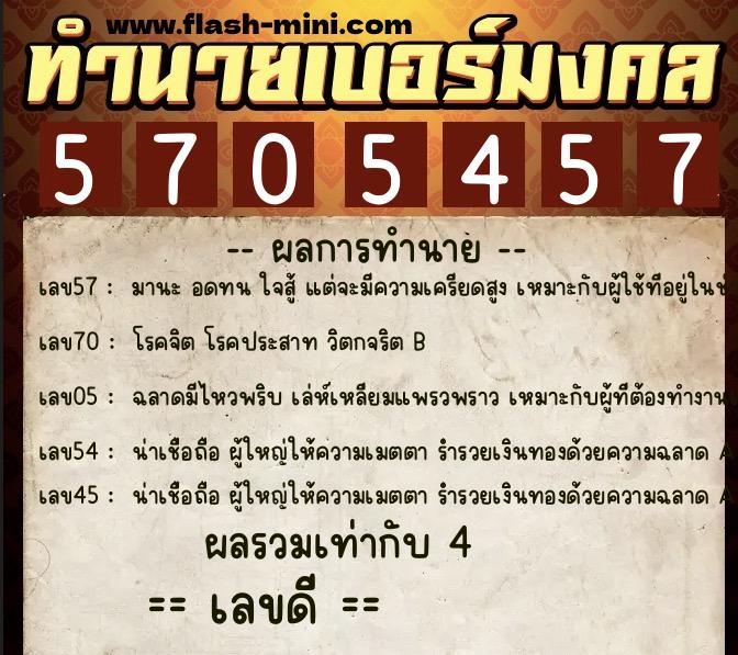 ทำนายเบอร์มงคล 0XX-5705457 ทำนายเบอร์มงคล หมายเลข 068-570545 ทำนายเบอร์มงคล 0XX-5705457 ทำนายเบอร์มงคล หมายเลข 068-570545