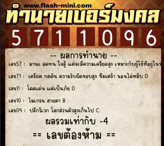 ทำนายเบอร์มงคล 0XX-5711096 ทำนายเบอร์มงคล หมายเลข 068-571109 ทำนายเบอร์มงคล 0XX-5711096 ทำนายเบอร์มงคล หมายเลข 068-571109