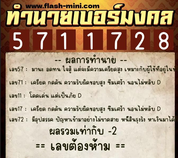 ทำนายเบอร์มงคล 0XX-5711728 ทำนายเบอร์มงคล หมายเลข 092-571172 ทำนายเบอร์มงคล 0XX-5711728 ทำนายเบอร์มงคล หมายเลข 092-571172