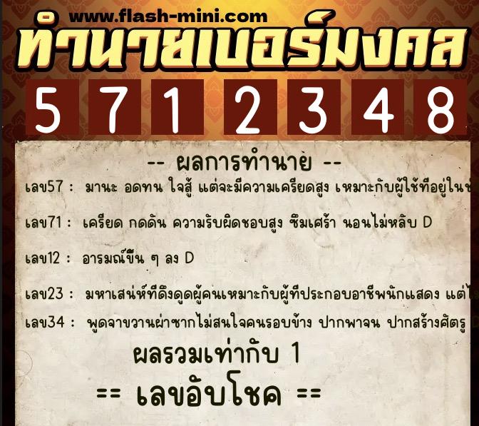 ทำนายเบอร์มงคล 0XX-5712348 ทำนายเบอร์มงคล หมายเลข 089-571234 ทำนายเบอร์มงคล 0XX-5712348 ทำนายเบอร์มงคล หมายเลข 089-571234