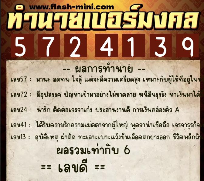 ทำนายเบอร์มงคล 0XX-5724139 ทำนายเบอร์มงคล หมายเลข 092-572413 ทำนายเบอร์มงคล 0XX-5724139 ทำนายเบอร์มงคล หมายเลข 092-572413