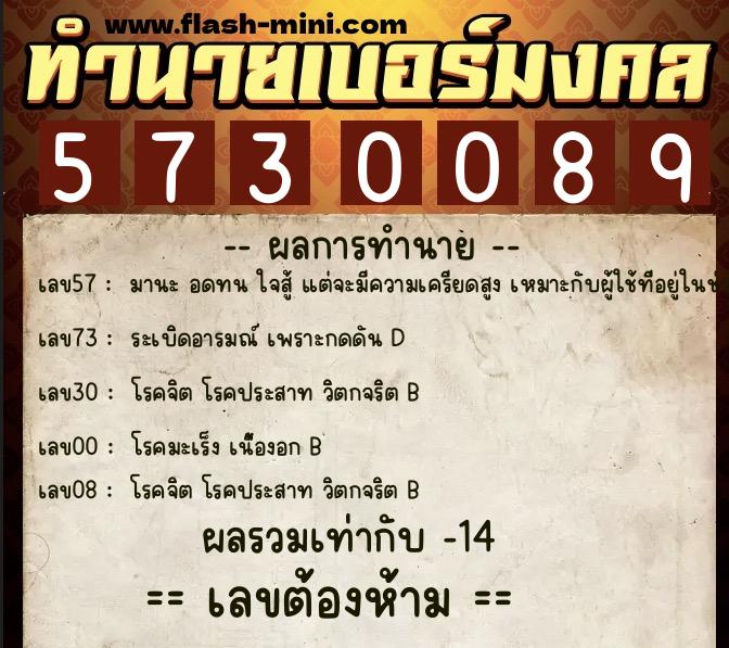 ทำนายเบอร์มงคล 0XX-5730089 ทำนายเบอร์มงคล หมายเลข 095-573008 ทำนายเบอร์มงคล 0XX-5730089 ทำนายเบอร์มงคล หมายเลข 095-573008