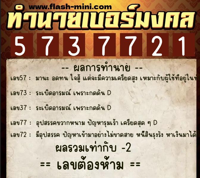 ทำนายเบอร์มงคล 0XX-5737721 ทำนายเบอร์มงคล หมายเลข 096-573772 ทำนายเบอร์มงคล 0XX-5737721 ทำนายเบอร์มงคล หมายเลข 096-573772