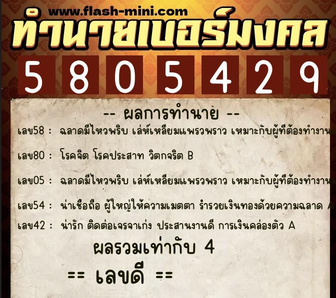 ทำนายเบอร์มงคล 0XX-5805429 ทำนายเบอร์มงคล หมายเลข 093-580542 ทำนายเบอร์มงคล 0XX-5805429 ทำนายเบอร์มงคล หมายเลข 093-580542