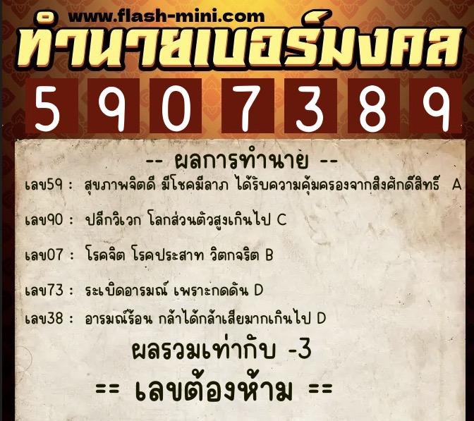 ทำนายเบอร์มงคล 0XX-5907389 ทำนายเบอร์มงคล หมายเลข 069-590738 ทำนายเบอร์มงคล 0XX-5907389 ทำนายเบอร์มงคล หมายเลข 069-590738