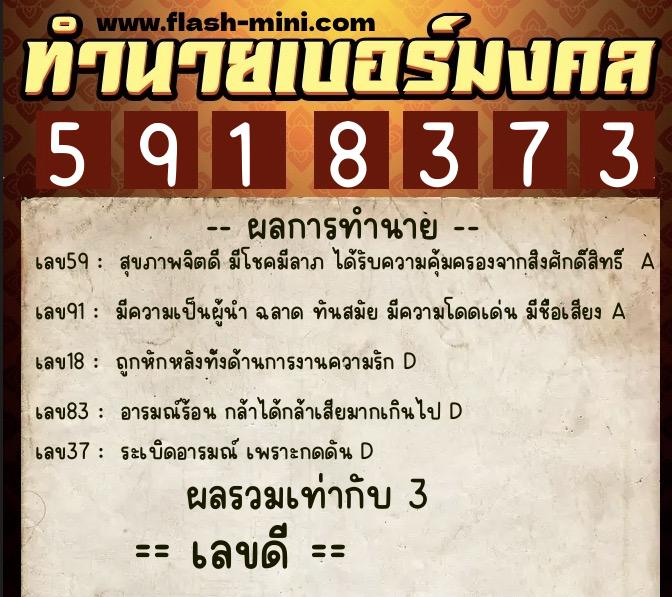 ทำนายเบอร์มงคล 0XX-5918373 ทำนายเบอร์มงคล หมายเลข 064-591837 ทำนายเบอร์มงคล 0XX-5918373 ทำนายเบอร์มงคล หมายเลข 064-591837