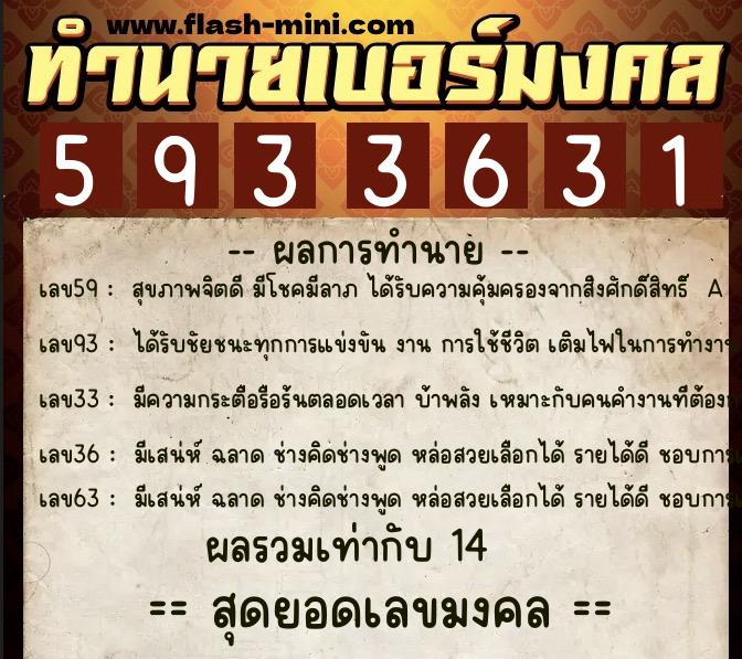 ทำนายเบอร์มงคล 0XX-5933631 ทำนายเบอร์มงคล หมายเลข 080-593363 ทำนายเบอร์มงคล 0XX-5933631 ทำนายเบอร์มงคล หมายเลข 080-593363