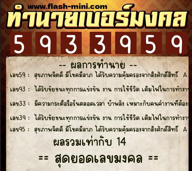 ทำนายเบอร์มงคล 0XX-5933959 ทำนายเบอร์มงคล หมายเลข 085-593395 ทำนายเบอร์มงคล 0XX-5933959 ทำนายเบอร์มงคล หมายเลข 085-593395