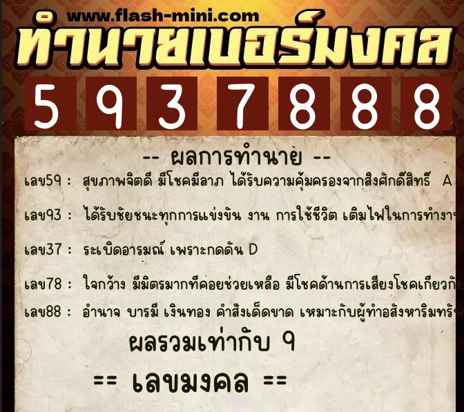 ทำนายเบอร์มงคล 0XX-5937888 ทำนายเบอร์มงคล หมายเลข 067-593788 ทำนายเบอร์มงคล 0XX-5937888 ทำนายเบอร์มงคล หมายเลข 067-593788