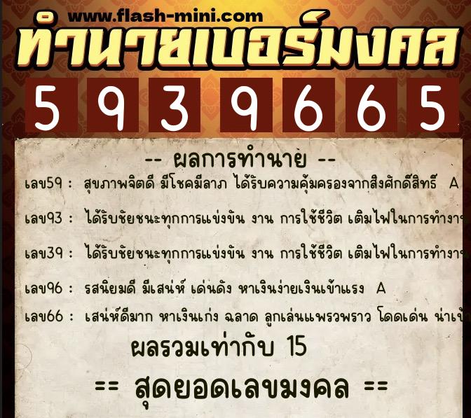 ทำนายเบอร์มงคล 0XX-5939665 ทำนายเบอร์มงคล หมายเลข 069-593966 ทำนายเบอร์มงคล 0XX-5939665 ทำนายเบอร์มงคล หมายเลข 069-593966