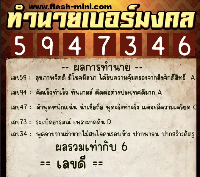 ทำนายเบอร์มงคล 0XX-5947346 ทำนายเบอร์มงคล หมายเลข 099-594734 ทำนายเบอร์มงคล 0XX-5947346 ทำนายเบอร์มงคล หมายเลข 099-594734