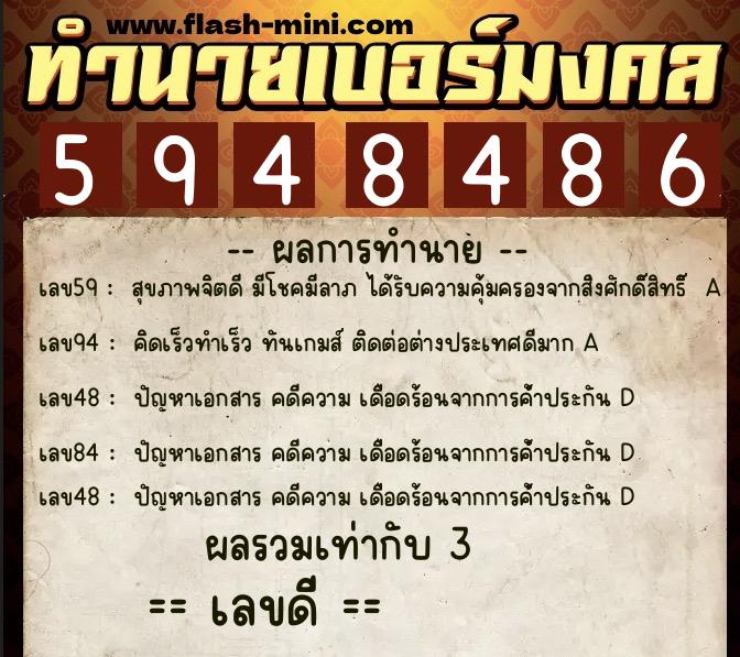ทำนายเบอร์มงคล 0XX-5948486 ทำนายเบอร์มงคล หมายเลข 095-594848 ทำนายเบอร์มงคล 0XX-5948486 ทำนายเบอร์มงคล หมายเลข 095-594848