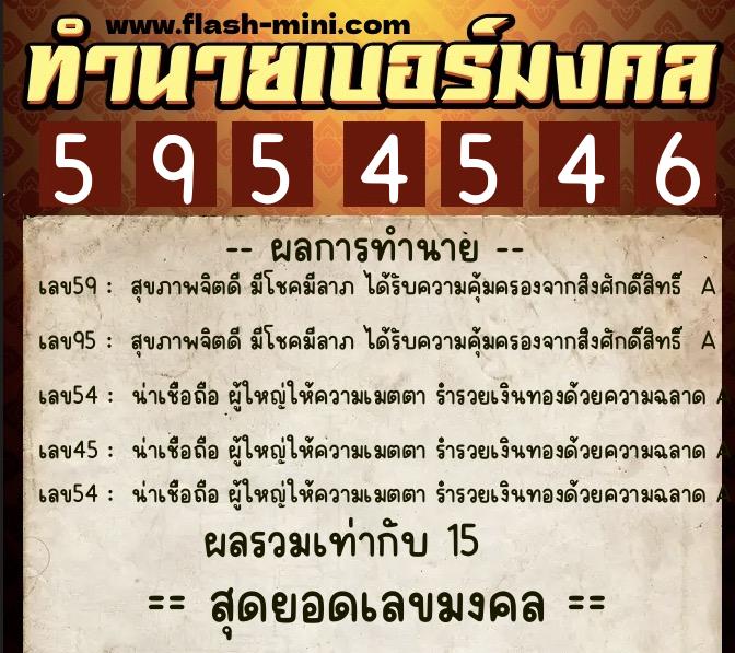 ทำนายเบอร์มงคล 0XX-5954546 ทำนายเบอร์มงคล หมายเลข 086-595454 ทำนายเบอร์มงคล 0XX-5954546 ทำนายเบอร์มงคล หมายเลข 086-595454