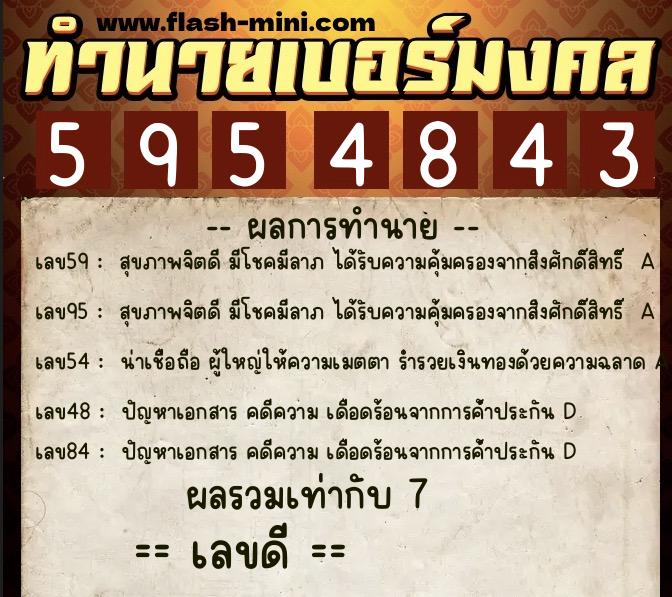 ทำนายเบอร์มงคล 0XX-5954843 ทำนายเบอร์มงคล หมายเลข 089-595484 ทำนายเบอร์มงคล 0XX-5954843 ทำนายเบอร์มงคล หมายเลข 089-595484