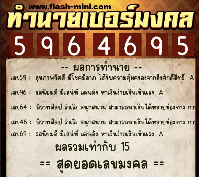 ทำนายเบอร์มงคล 0XX-5964695 ทำนายเบอร์มงคล หมายเลข 084-596469 ทำนายเบอร์มงคล 0XX-5964695 ทำนายเบอร์มงคล หมายเลข 084-596469