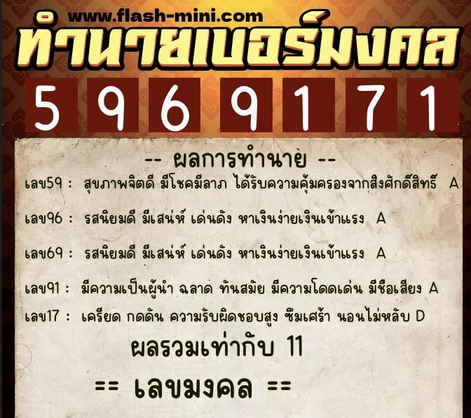 ทำนายเบอร์มงคล 0XX-5969171 ทำนายเบอร์มงคล หมายเลข 090-596917 ทำนายเบอร์มงคล 0XX-5969171 ทำนายเบอร์มงคล หมายเลข 090-596917