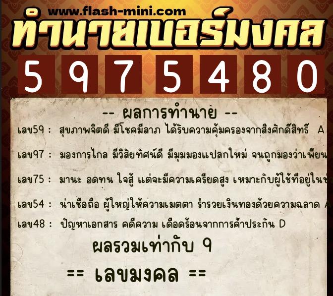 ทำนายเบอร์มงคล 0XX-5975480 ทำนายเบอร์มงคล หมายเลข 087-597548 ทำนายเบอร์มงคล 0XX-5975480 ทำนายเบอร์มงคล หมายเลข 087-597548