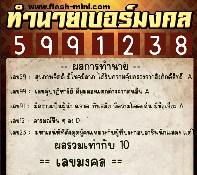 ทำนายเบอร์มงคล 0XX-5991238 ทำนายเบอร์มงคล หมายเลข 089-599123 ทำนายเบอร์มงคล 0XX-5991238 ทำนายเบอร์มงคล หมายเลข 089-599123