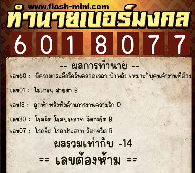 ทำนายเบอร์มงคล 0XX-6018077 ทำนายเบอร์มงคล หมายเลข 061-601807 ทำนายเบอร์มงคล 0XX-6018077 ทำนายเบอร์มงคล หมายเลข 061-601807