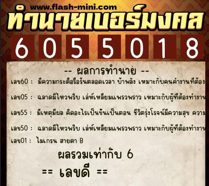 ทำนายเบอร์มงคล 0XX-6055018 ทำนายเบอร์มงคล หมายเลข 090-605501 ทำนายเบอร์มงคล 0XX-6055018 ทำนายเบอร์มงคล หมายเลข 090-605501