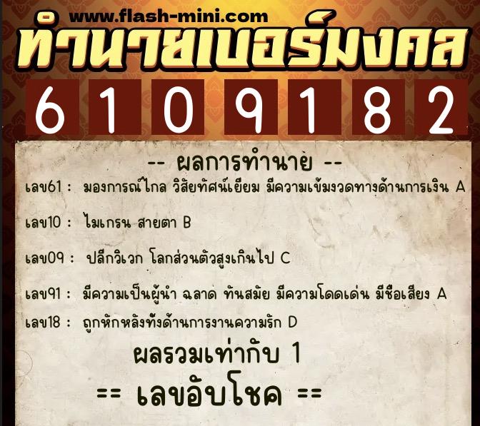 ทำนายเบอร์มงคล 0XX-6109182 ทำนายเบอร์มงคล หมายเลข 089-610918 ทำนายเบอร์มงคล 0XX-6109182 ทำนายเบอร์มงคล หมายเลข 089-610918