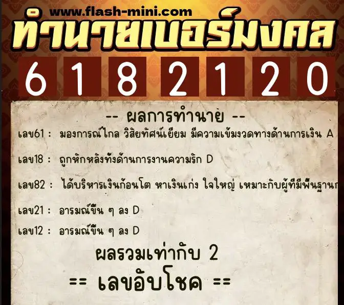 ทำนายเบอร์มงคล 0XX-6182120 ทำนายเบอร์มงคล หมายเลข 093-618212 ทำนายเบอร์มงคล 0XX-6182120 ทำนายเบอร์มงคล หมายเลข 093-618212