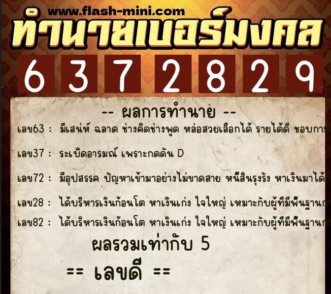 ทำนายเบอร์มงคล 0XX-6372829 ทำนายเบอร์มงคล หมายเลข 060-637282 ทำนายเบอร์มงคล 0XX-6372829 ทำนายเบอร์มงคล หมายเลข 060-637282