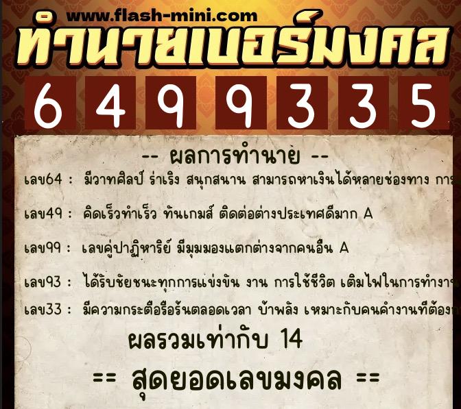 ทำนายเบอร์มงคล 0XX-6499335 ทำนายเบอร์มงคล หมายเลข 096-649933 ทำนายเบอร์มงคล 0XX-6499335 ทำนายเบอร์มงคล หมายเลข 096-649933