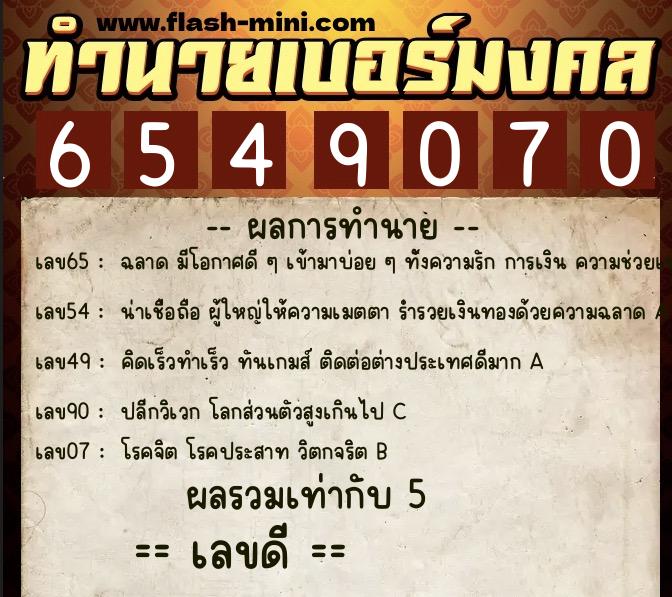 ทำนายเบอร์มงคล 0XX-6549070 ทำนายเบอร์มงคล หมายเลข 088-654907 ทำนายเบอร์มงคล 0XX-6549070 ทำนายเบอร์มงคล หมายเลข 088-654907